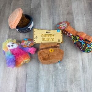 New Bark a box Small Dog Toy Lot of 4